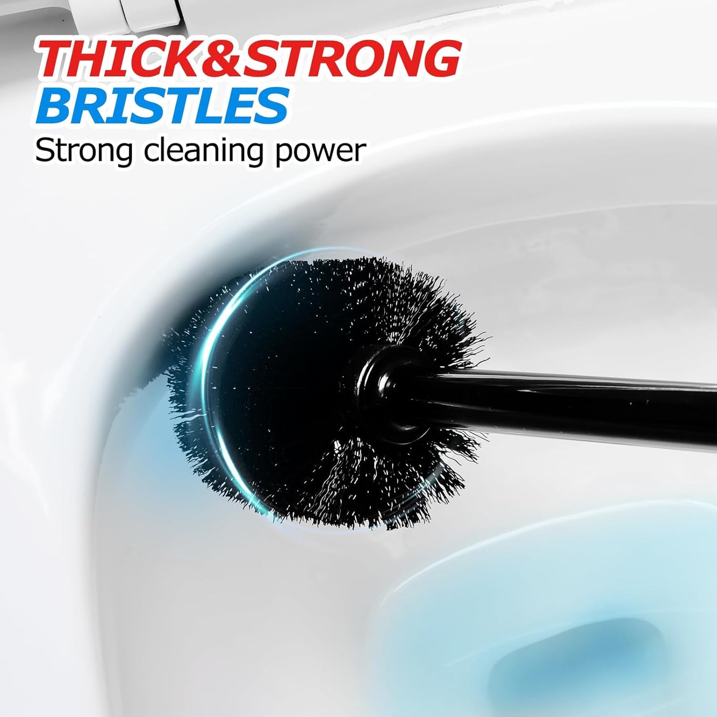 FORASTO 2Pack 2 in 1 Toilet Brush and Plunger Set, Extended Handle Plunger,Toilet Bowl Brush Plunger Set,Clean Gloves,Cleaning Tools,Cleaning Brush,Cleaning Supplies,Toilet Brush Plunger Combo,Black